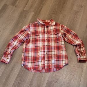 Eddie Bauer First Ascent Large Tall (LT) Red and White Plaid Men's Shirt